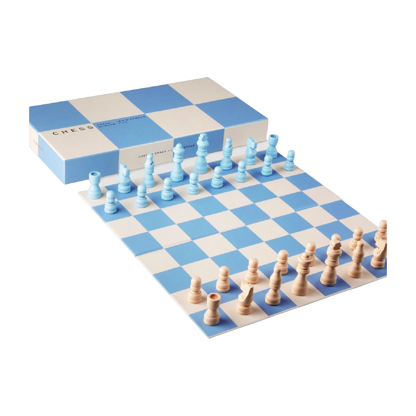 Schachspiel Blau und Weiß -. Printworks