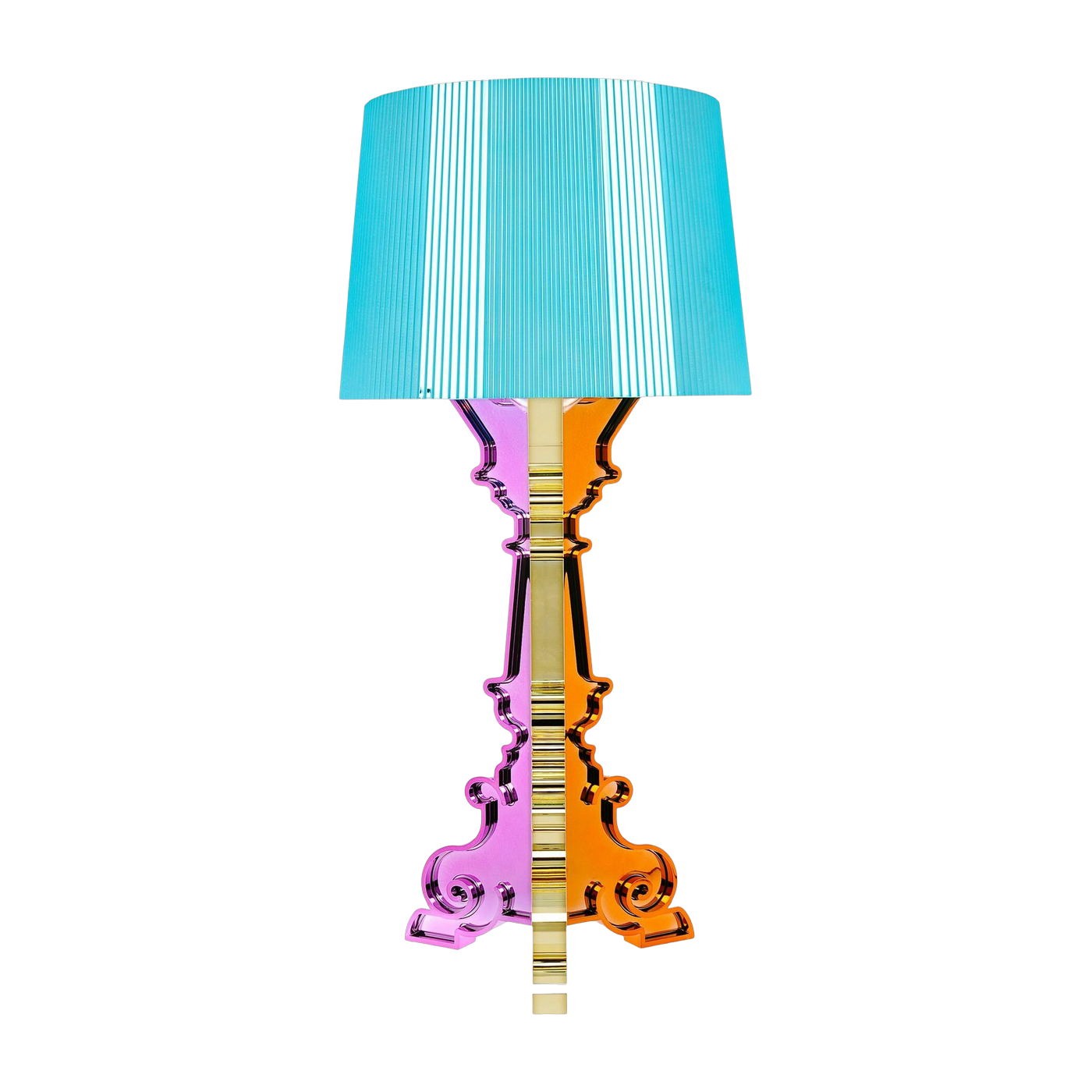 Bourgie, lampada ad altezza regolabile di colore blu - Kartell
