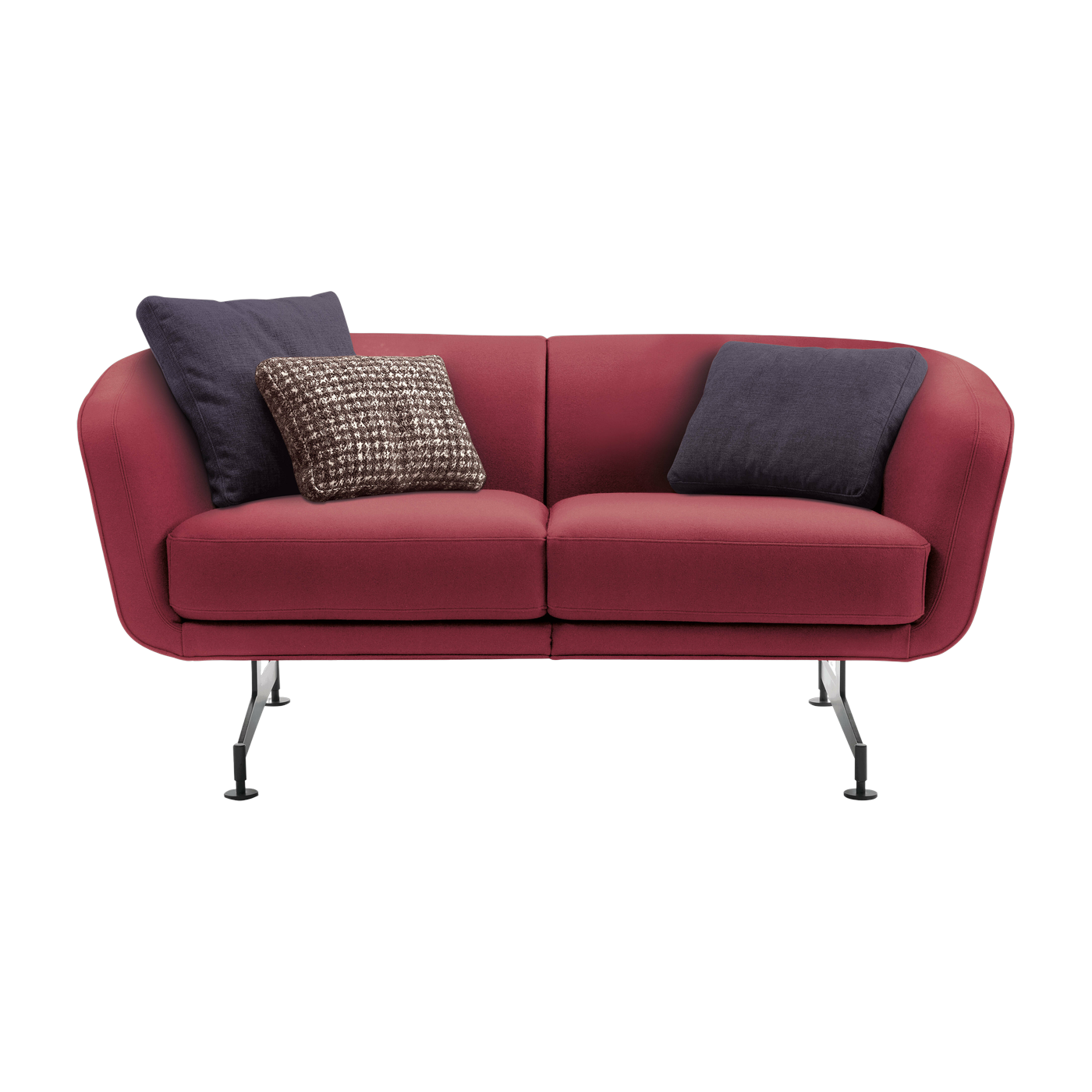 Sofá 2 plazas en tela ciruela 170 cm Betty - Kartell