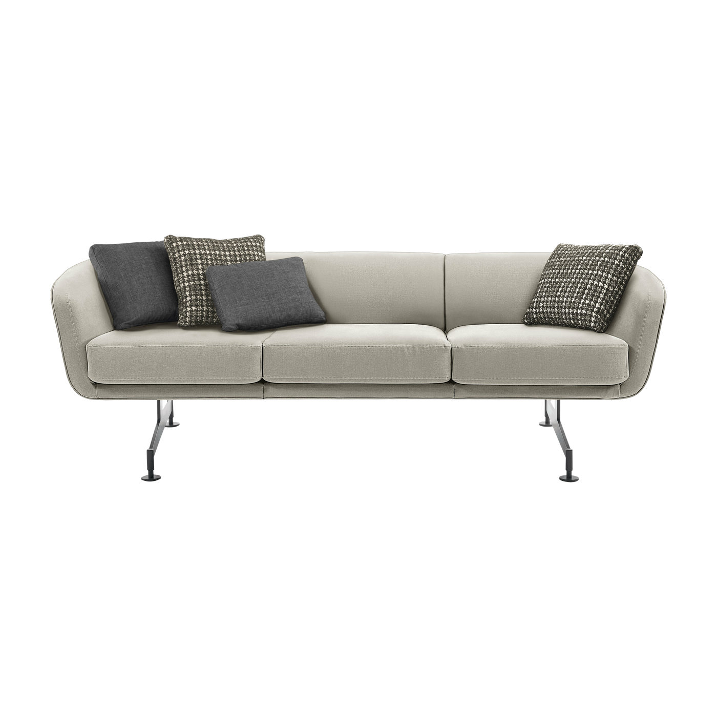 Sofá 3 plazas en tela beige 245 cm Betty - Kartell