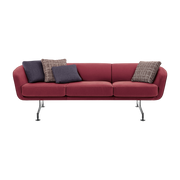 3-seater sofa in plum fabric 245cm Betty - Kartell