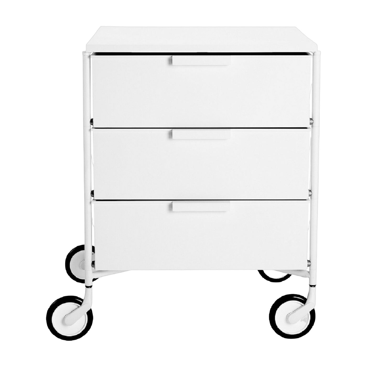 3 MOBIL MAT - piedistalli bianchi su rotelle Kartell