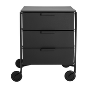 3 MOBIL MAT - Cajoneras negras con ruedas Kartell