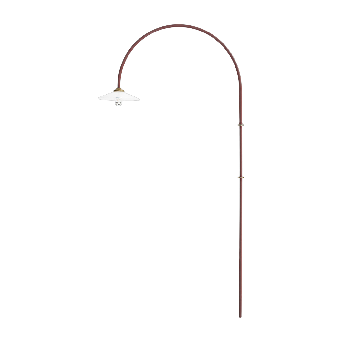 Wall lamp in red steel 180 cm N. 2 - Valerie Objects