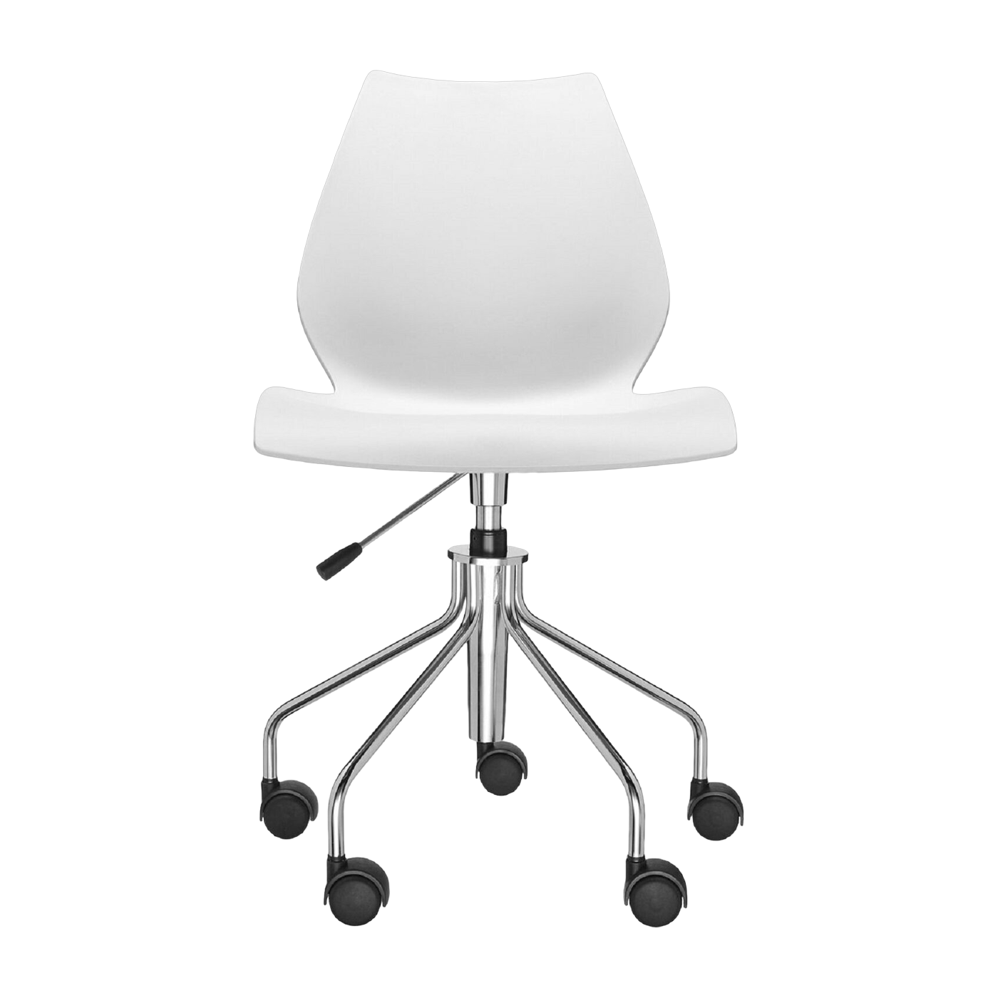 Silla blanca con ruedas Maui - Kartell