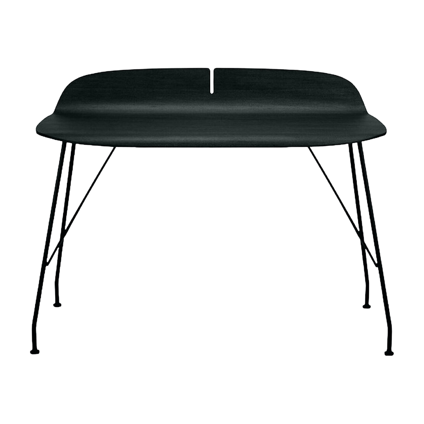 Bureau noir en bois cintré 119x65cm Earl Of Wood - Kartell