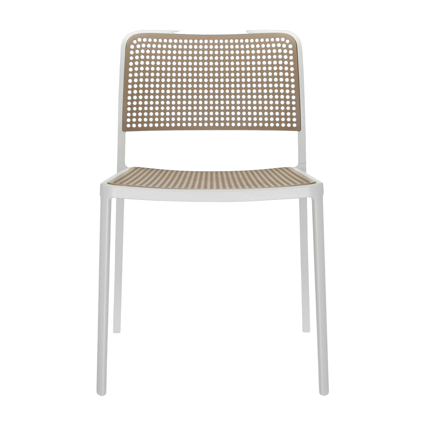 Sedia Audrey sabbia e bianco - Kartell