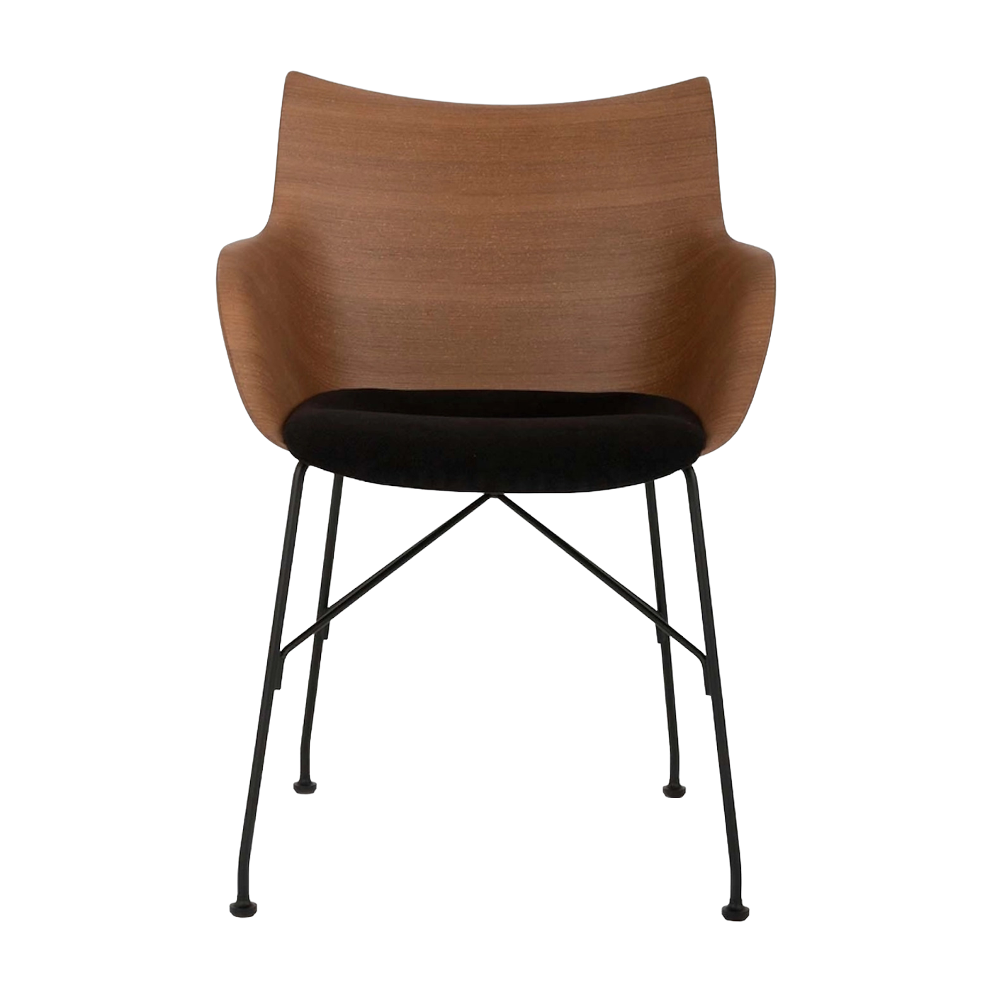 Poltrona in legno nero Q/ Wood - Kartell