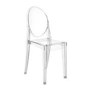 2 Chaises transparentes matériau responsable Victoria Ghost - Kartell