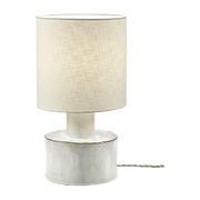 Lampada da tavolo in lino bianco e ceramica bianca - Catherine Serax