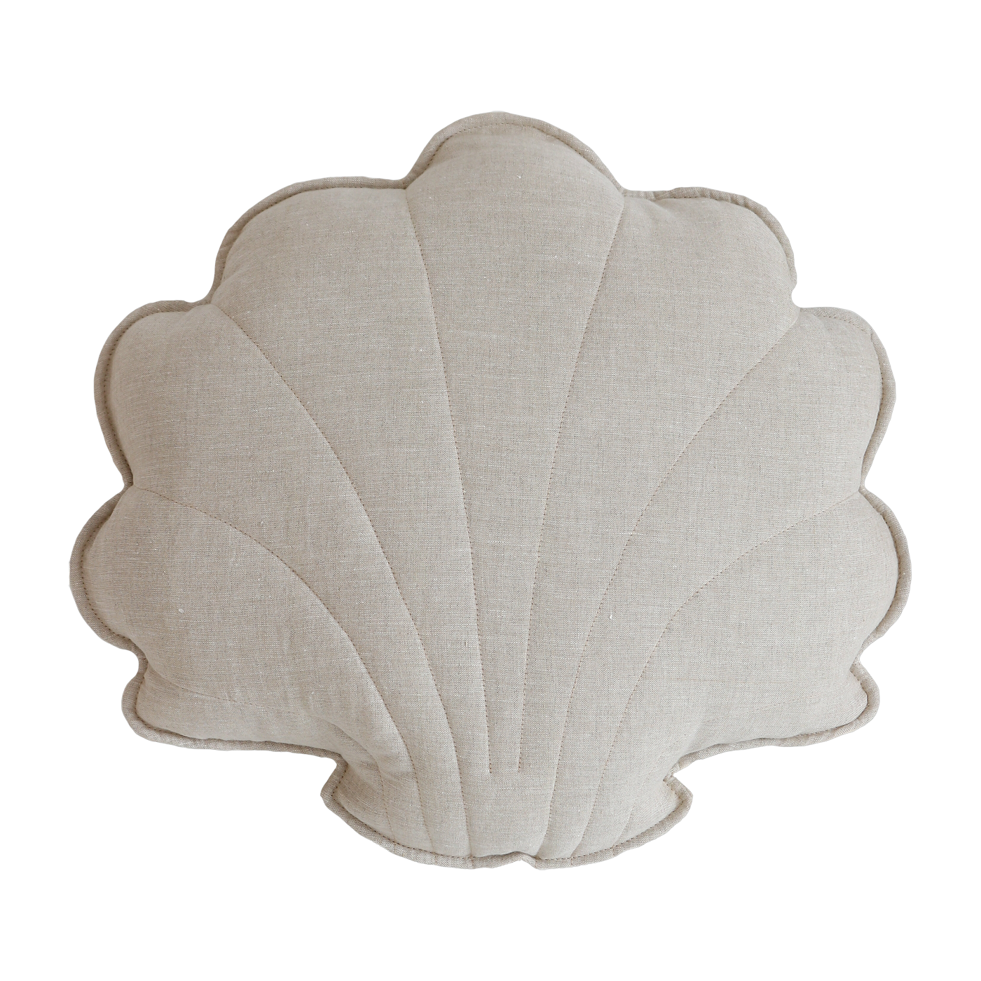 Coussin coquillage en lin beige Shells - Moi Mili