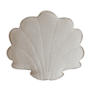 Cojín de concha de lino beige Shells - Moi Mili
