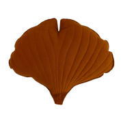 Coussin feuille de ginkgo en lin caramel Ginkgo Bilboa - Moi Mili