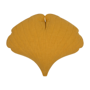 Ginkgo leaf cushion in mango linen Ginkgo Bilboa - Moi Mili