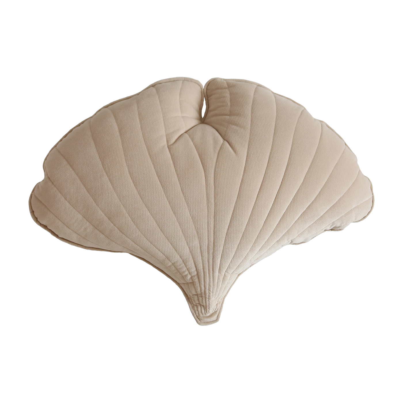 Cream velvet ginkgo leaf cushion Ginkgo Bilboa - Moi Mili
