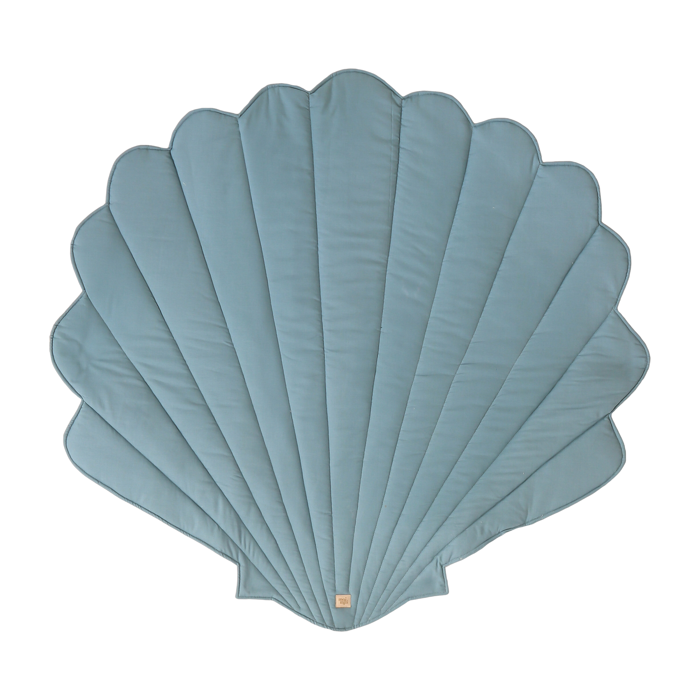 Tapis bébé coquillage en velours menthe poudré Shells - Moi Mili