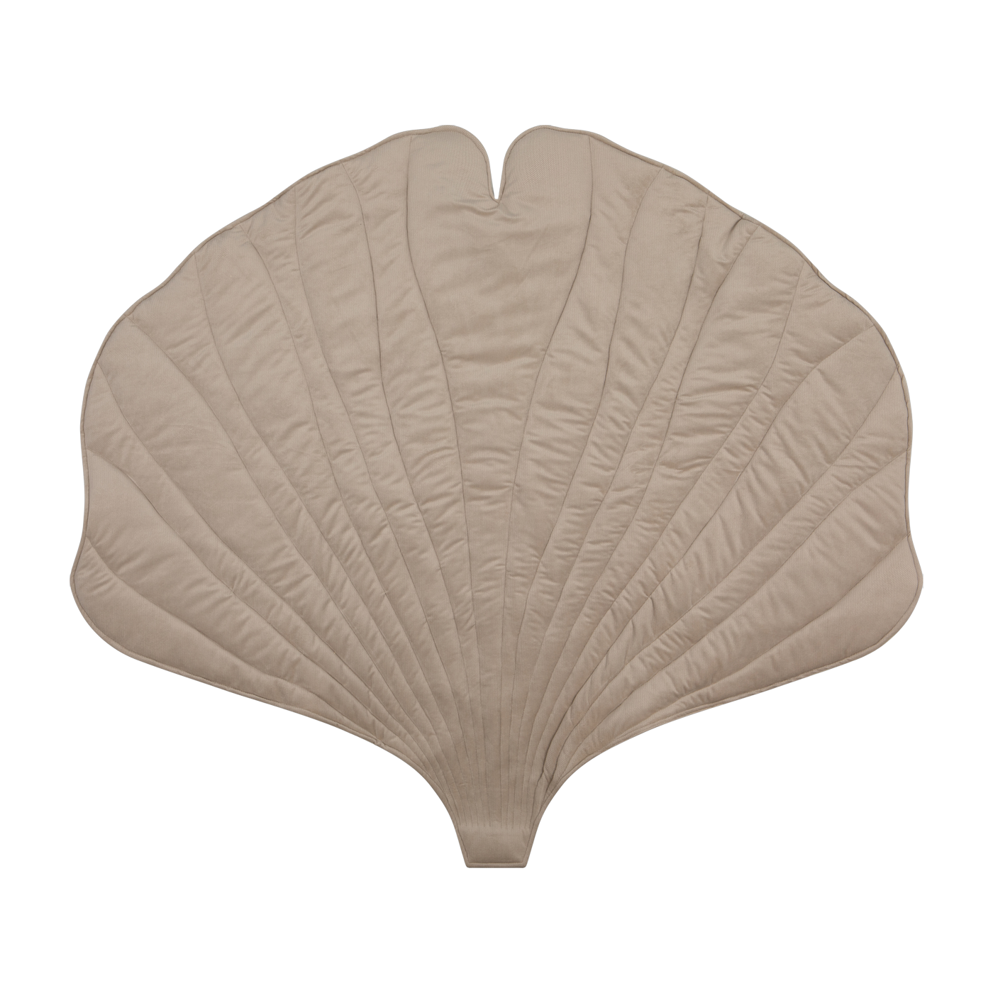 Tapis bébé feuille de ginkgo en velours crème Ginkgo Bilboa - Moi Mili