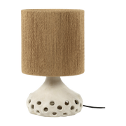 Lámpara de mesa de gres blanco con pantalla marrón Oya 01 - Serax