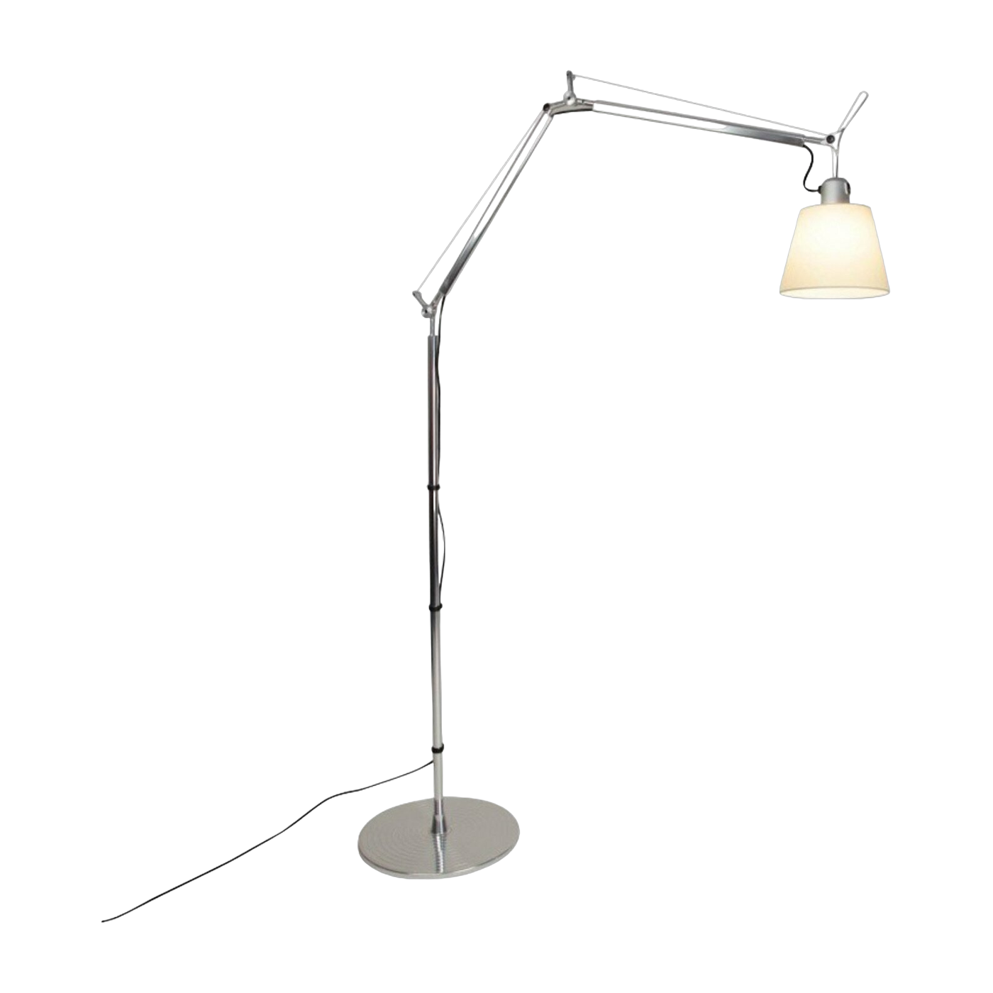 مصباح أرضي من الألومنيوم والرق الطبيعي Tolomeo - Artemide