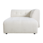Méridienne droite en bouclé crème Vint - Hkliving