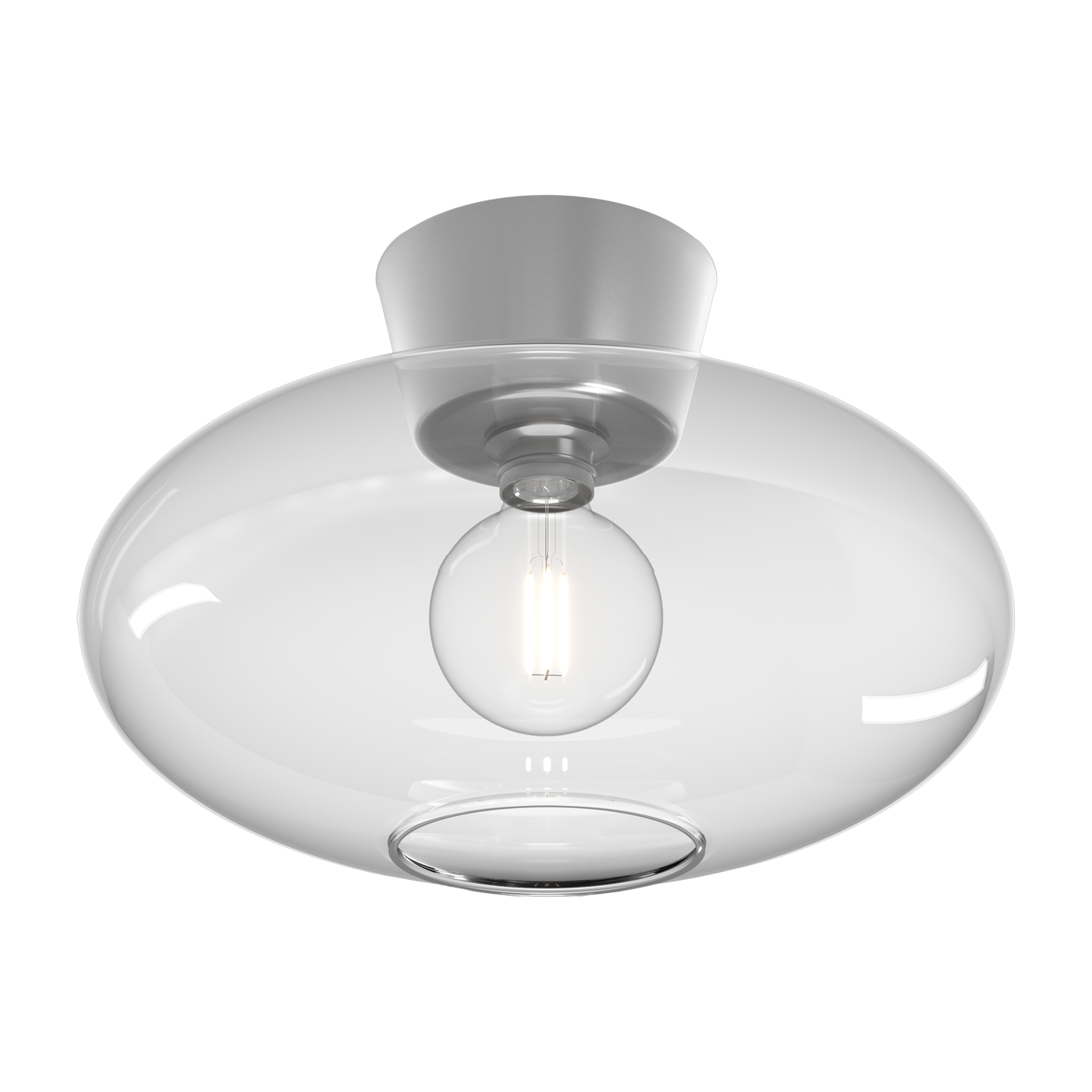 Plafonnier en verre clair Ø38 Bullo XL - Belid