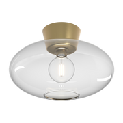 Plafonnier doré en verre clair Ø38 Bullo XL - Belid