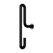 Juego de 2 ganchos de pared de metal negro S - Moebe