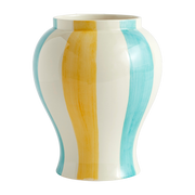 Vase a rayas amarillas y azules Sobremesa L - Hay