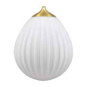 White opal glass lampshade with golden brass hook Around the World - UMAGE