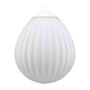 Opal glass white lampshade and white hook Around the World - UMAGE