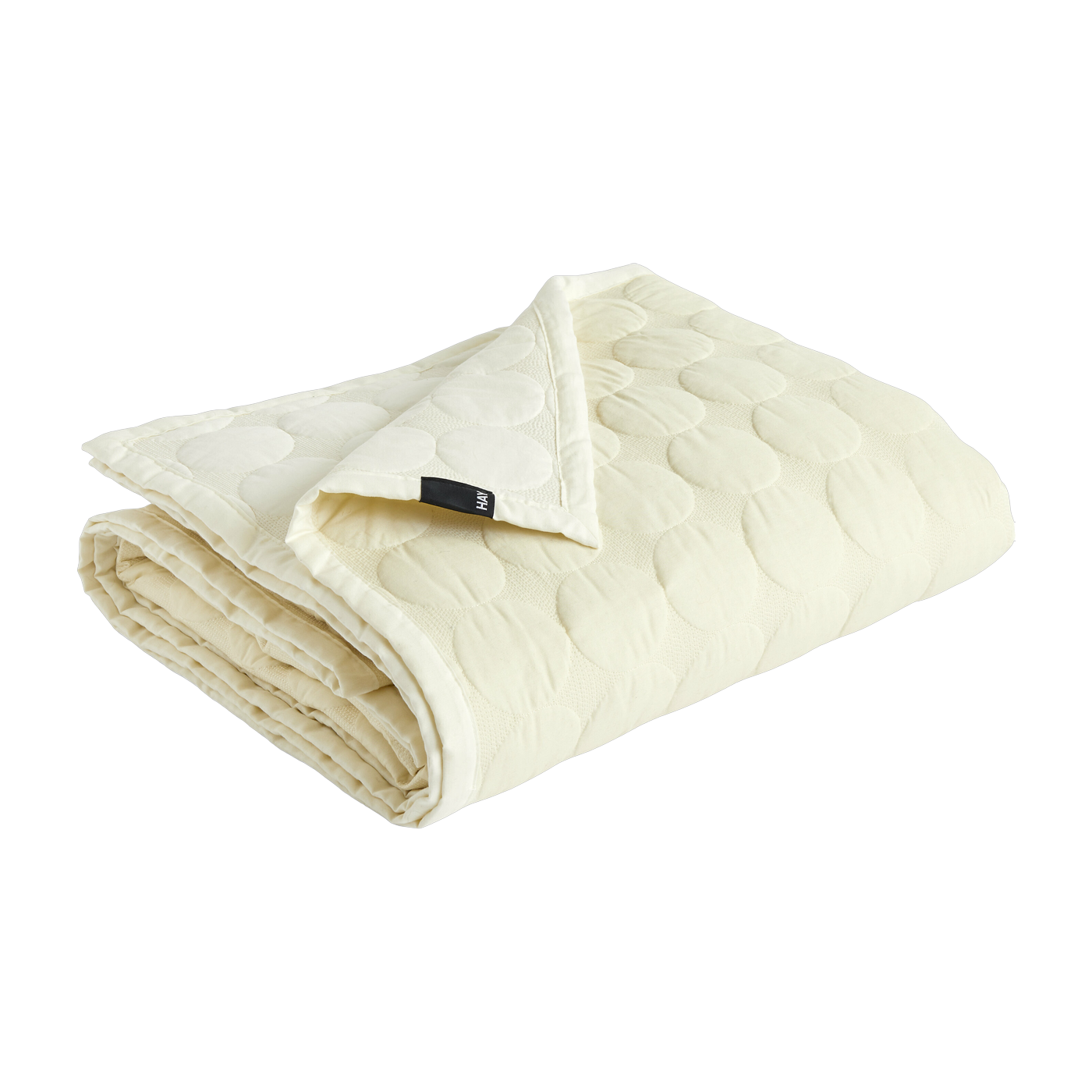 Bettdecke aus elfenbeinfarbener Baumwolle 260 x 260 cm Mega Dot - Hay