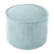 Puff redondo de pana verde menta 25 x 40 cm - Wigiwama
