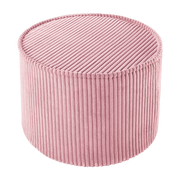 Pouf rond en velours côtelé rose 25 x 40 cm - Wigiwama