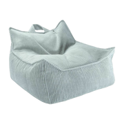 Hocker Sessel aus Cord grün Pfefferminz 80 x 70 cm - -. Wigiwama