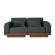 2-Sitzer-Sofa aus Eiche mit Walnuss-Effekt und Entenleinen Georges das komfortable -. Gabrielle Paris