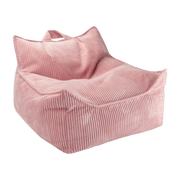Sillón puf de pana rosa 80 x 70 cm Wigiwama