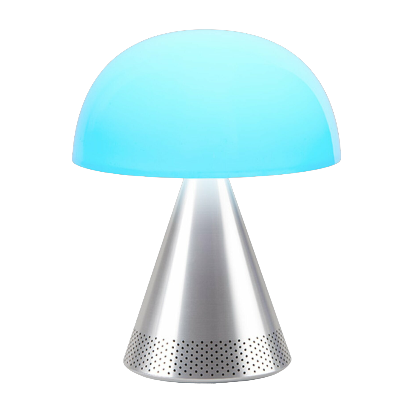 Lámpara LED inalámbrica audio de aluminio pulido L Mina - Lexon
