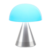 Lampada audio LED wireless in alluminio lucidato L Mina - Lexon