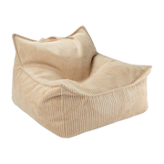 Poltrona pouf in velluto a coste marrone 80 x 70 cm Wigiwama