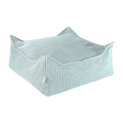 Puff cuadrado de pana verde menta 60 x 60 cm - Wigiwama
