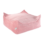 Puff cuadrado de pana rosa 60 x 60 cm - Wigiwaga Wigiwama