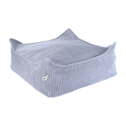 Pouf quadrato in velluto a coste blu 60 x 60 cm - Wigiwaga Wigiwama