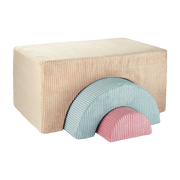 Moduli arc - arcobaleno in velluto a coste marrone 75 x 49 cm - Wigiwama