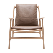 Sillón de roble y cuero stone Dedo easy chair - Gazzda