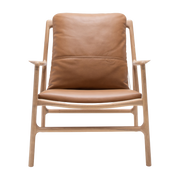Sessel aus Eiche und Leder nature Dedo easy chair -. Gazzda