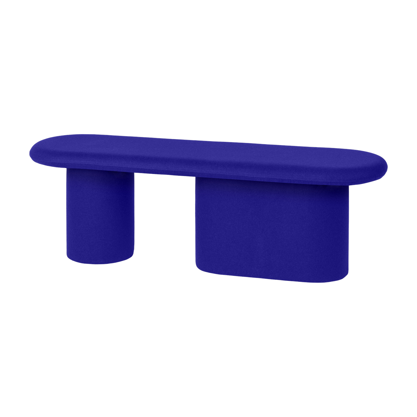 Bench with soft blueberry wool Rull - noo. ma