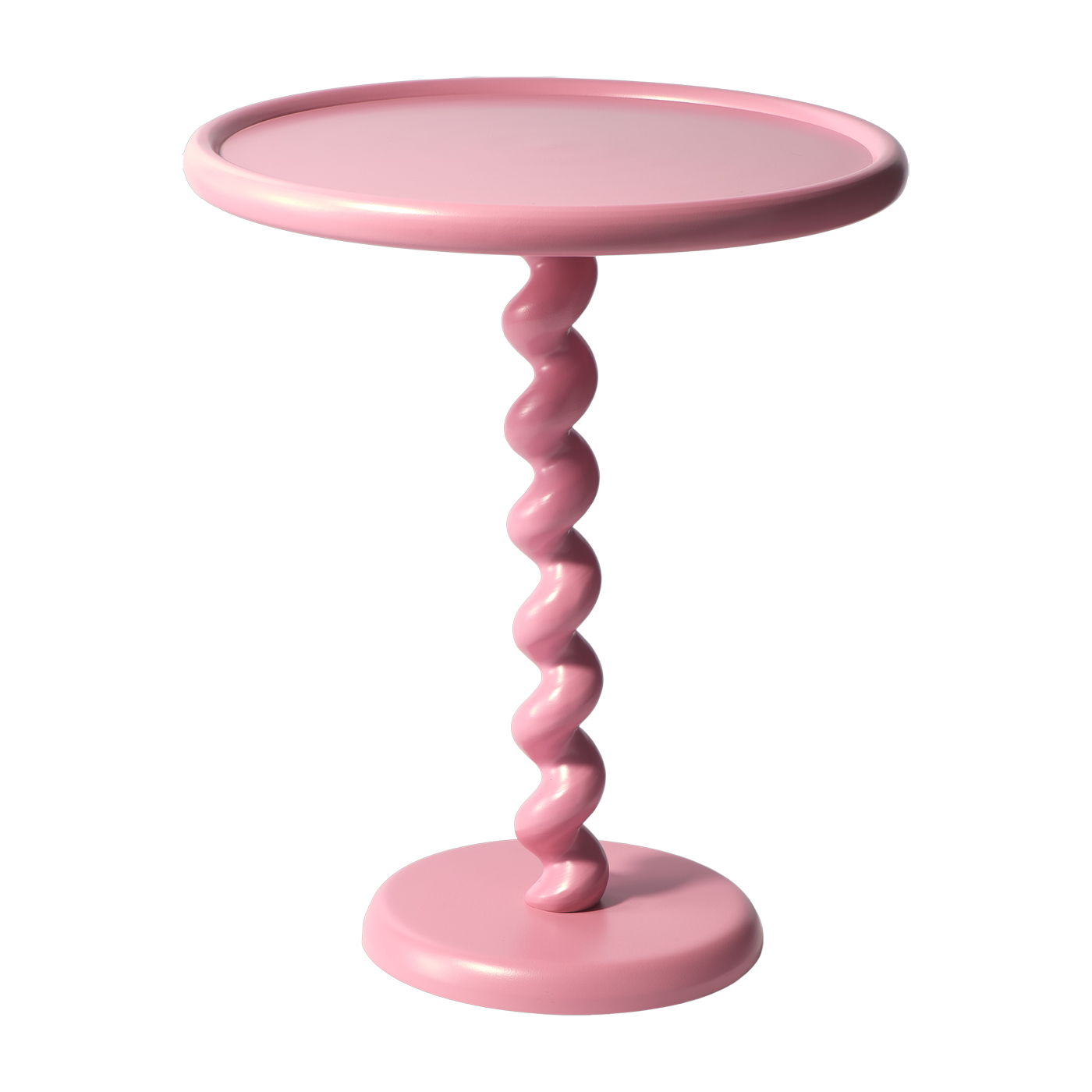 Twister pink lacquered side table - Pols Potten