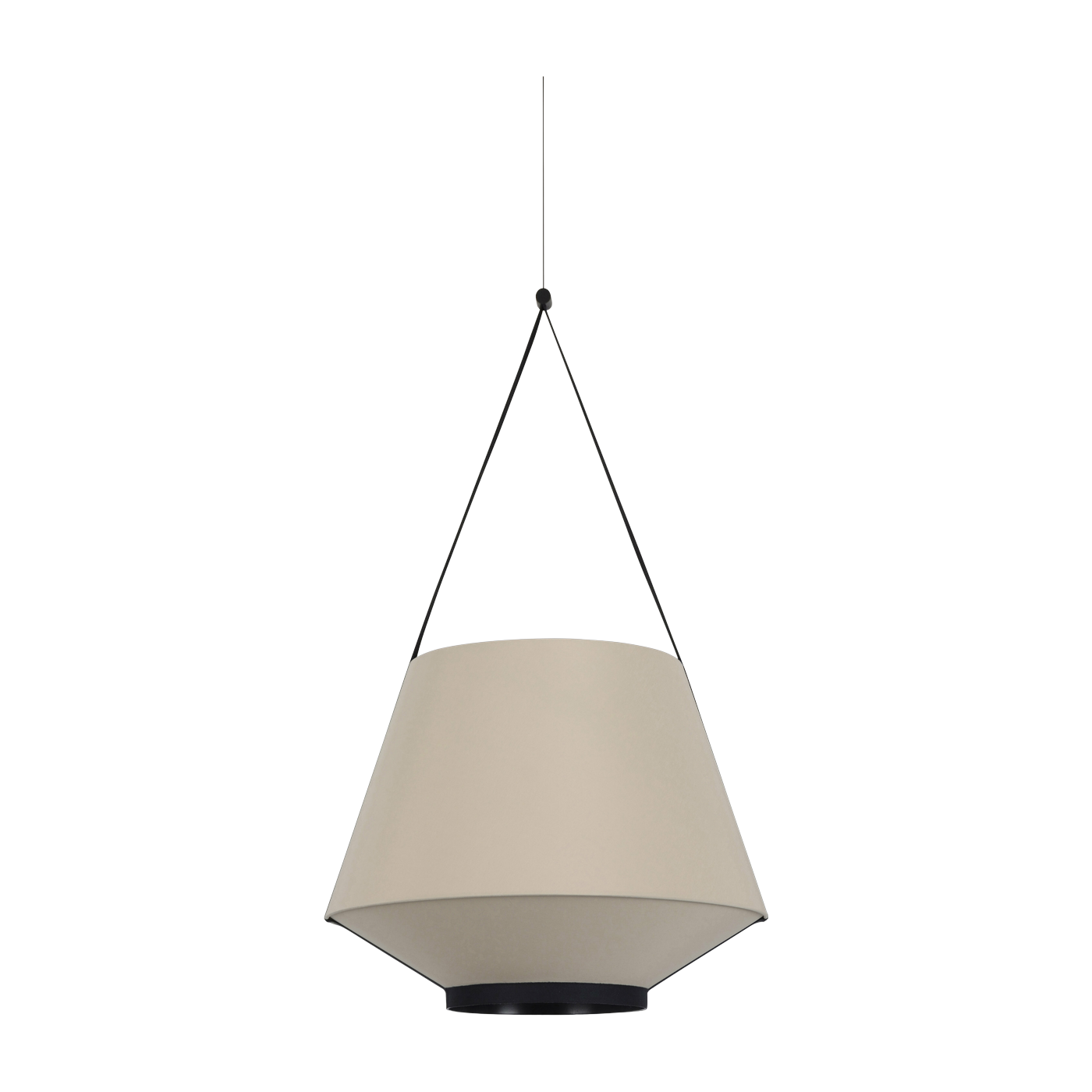 Lámpara colgante de tela beige arena 45 cm CARRIE - Forestier