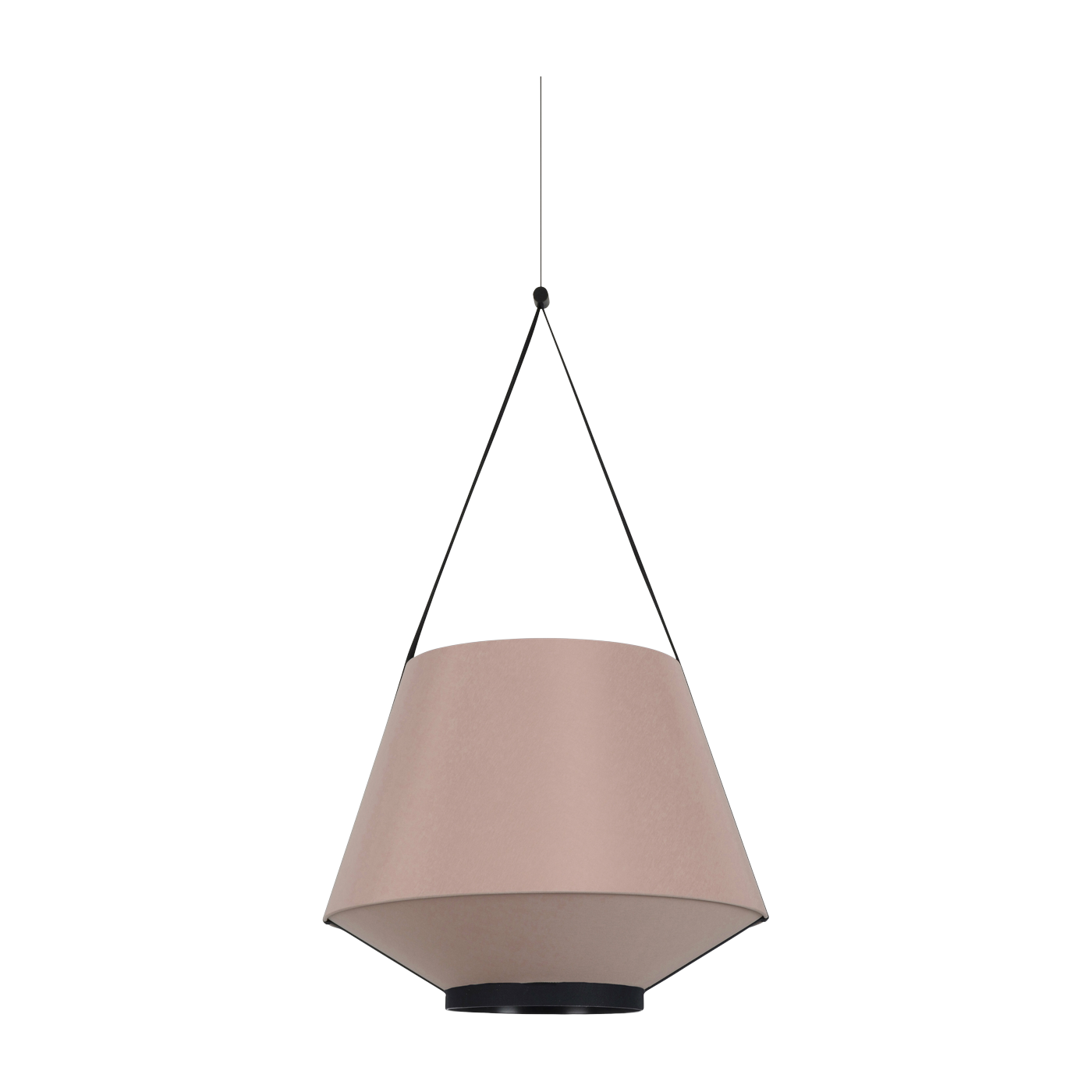 Lámpara colgante de tela rosa nude 60 cm - CARRIE Forestier