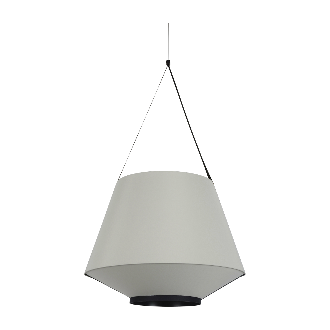 Lámpara colgante de tela gris 60 cm CARRIE - Forestier